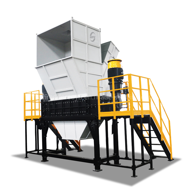 Four Shaft Shredder Shredder for Processing Polypropylene HDPE Drums Car Bumpers Shredder