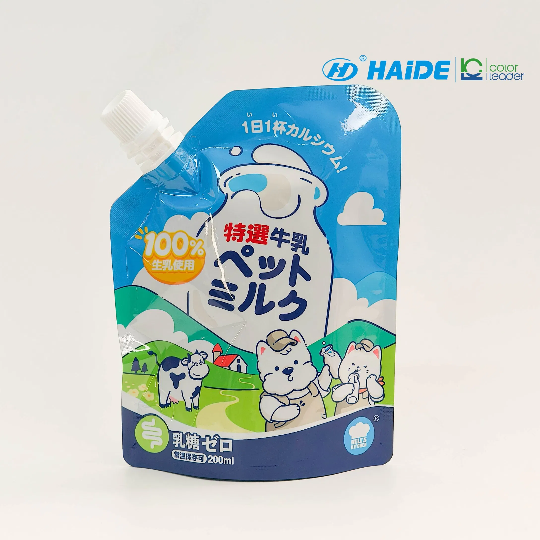 Retort Stand up Spout Pouch for Liquid & Juice Packing, Laminated Aluminum Foil Doypack Plastic Packaging Bag with Spout, Portable Food Storage Pouch