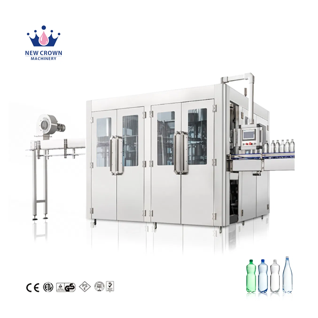 New Arrival Linear Type Water Plastic Bottle Washing and Filling Machine for 3L-5L