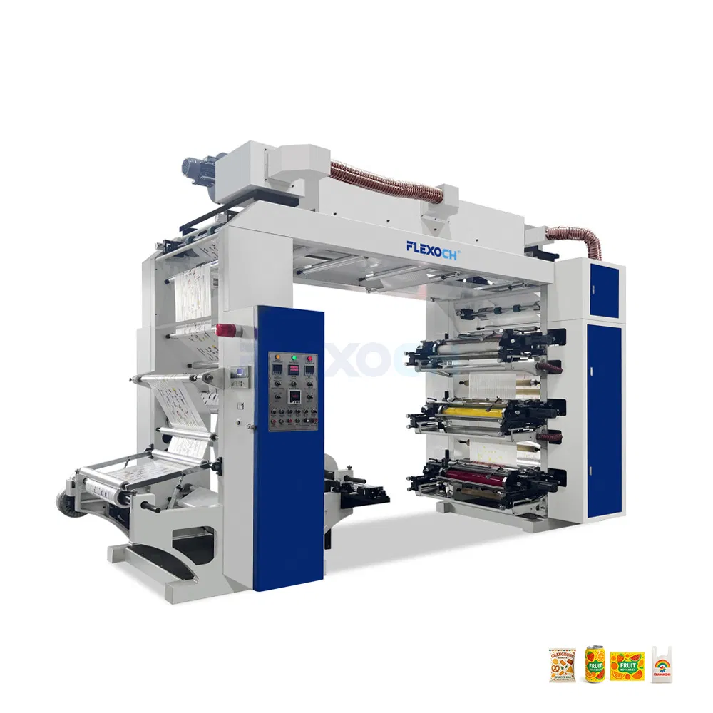 High Accuracy Flexography Printing Machine LDPE HDPE BOPP PVC Film Flexo Printer