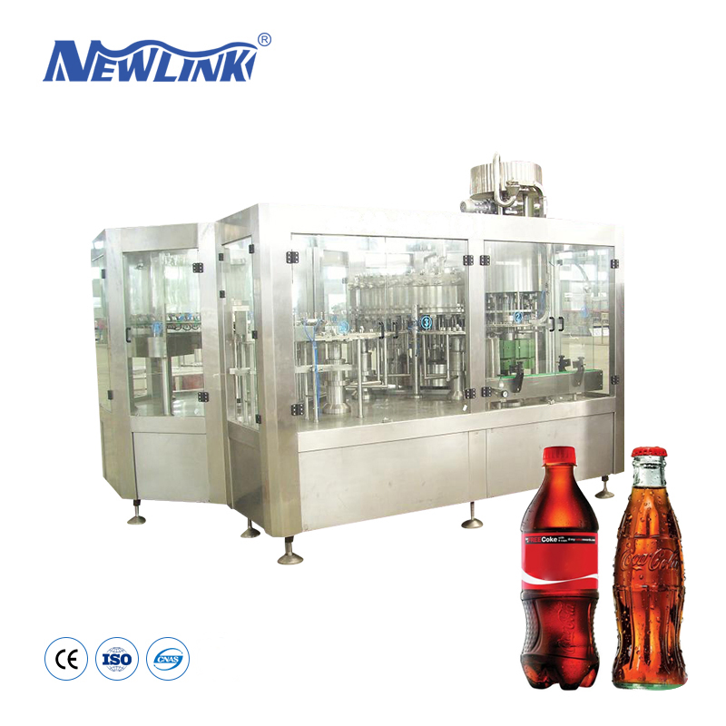 Complete Rotary 200-2000ml Plastic Bottle Filling Gas Beverage Bottling Equipment