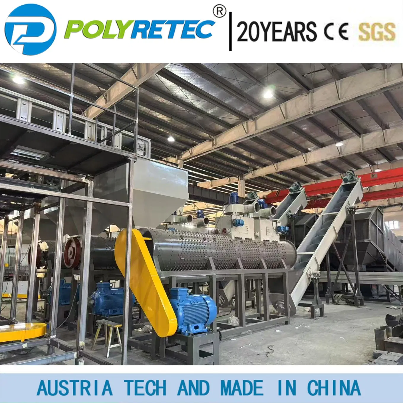 Plastic Bottle Recycling Equipment Pet Flakes Washing Line Pet Scraps Crushing Machine