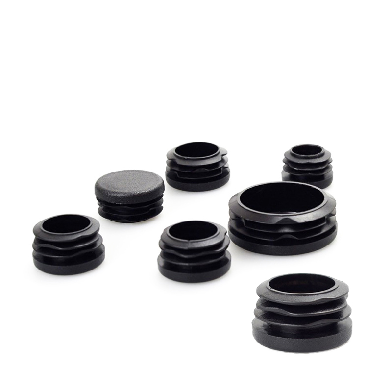 High Quality 1/2" 1" 1 1/4" 1 1/2" 2" 3" Round Plastic Insert Hole Plug for Steel Tube/32mm Furniture PE Plastic Tube End Cap