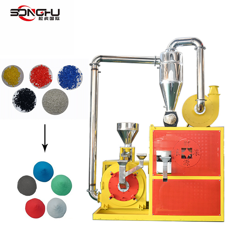 High Speed 500kg/H Plastic Granules Powder Grinder HDPE/Pet/PP Pulverizer Machine