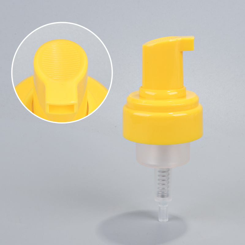Yellow Color Facial Cleanser Foam Pump 43/410 Plastic Soap Pump Bottle Pump Dispenser