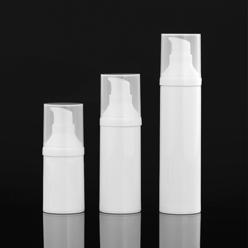 in Stock Factory Price Recycled Round White 15ml 30ml 50ml PP Lotion Airless Pump Bottle
