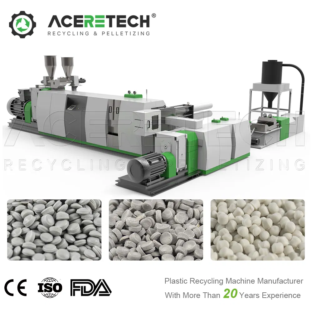 320-2100kg/H Plastic Recycling Re-Pelletizing Machine for HDPE Bottle Flakes Pet with FDA Certificate