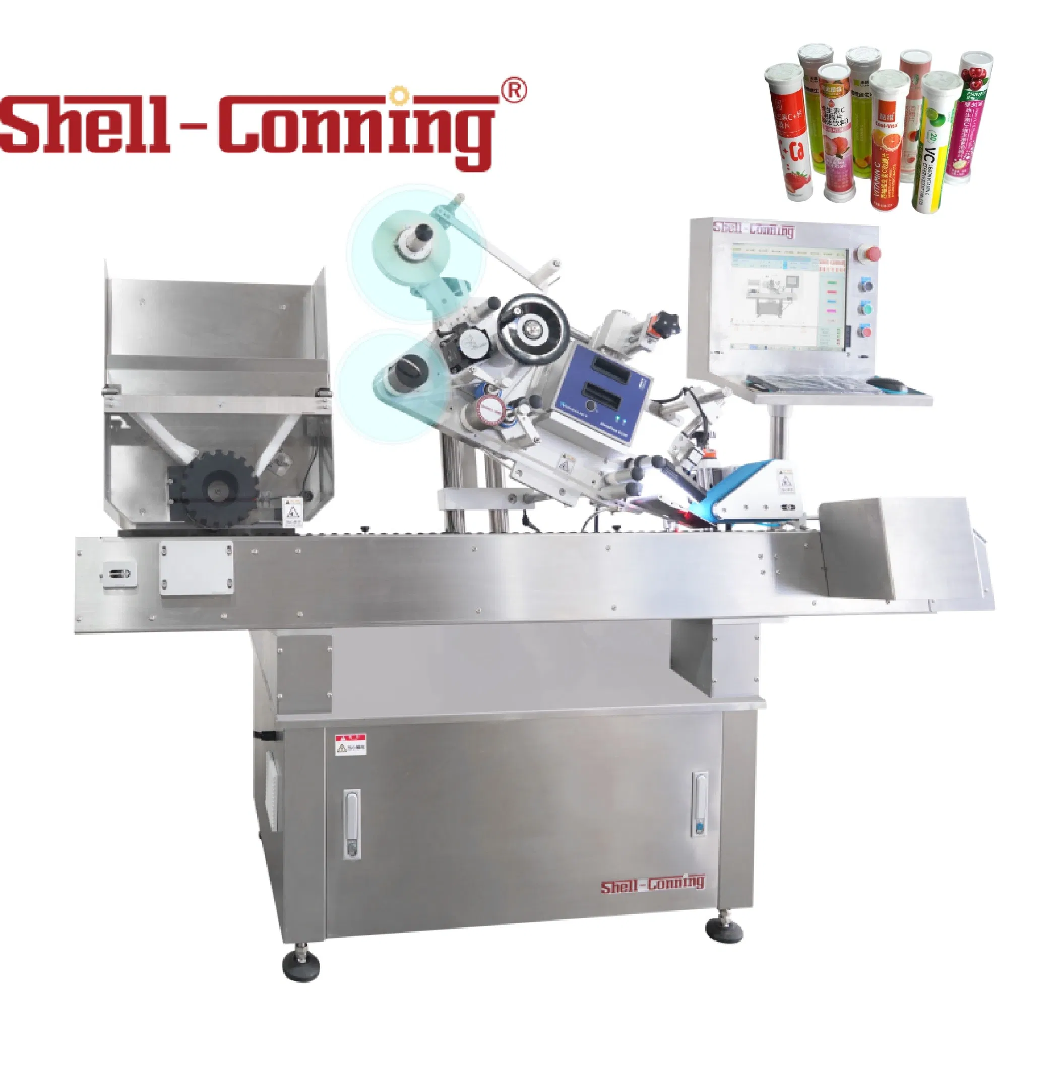 Smart Horizontal Plastic Bottle Wrap-Around Automatic Sticker Labeling Machine
