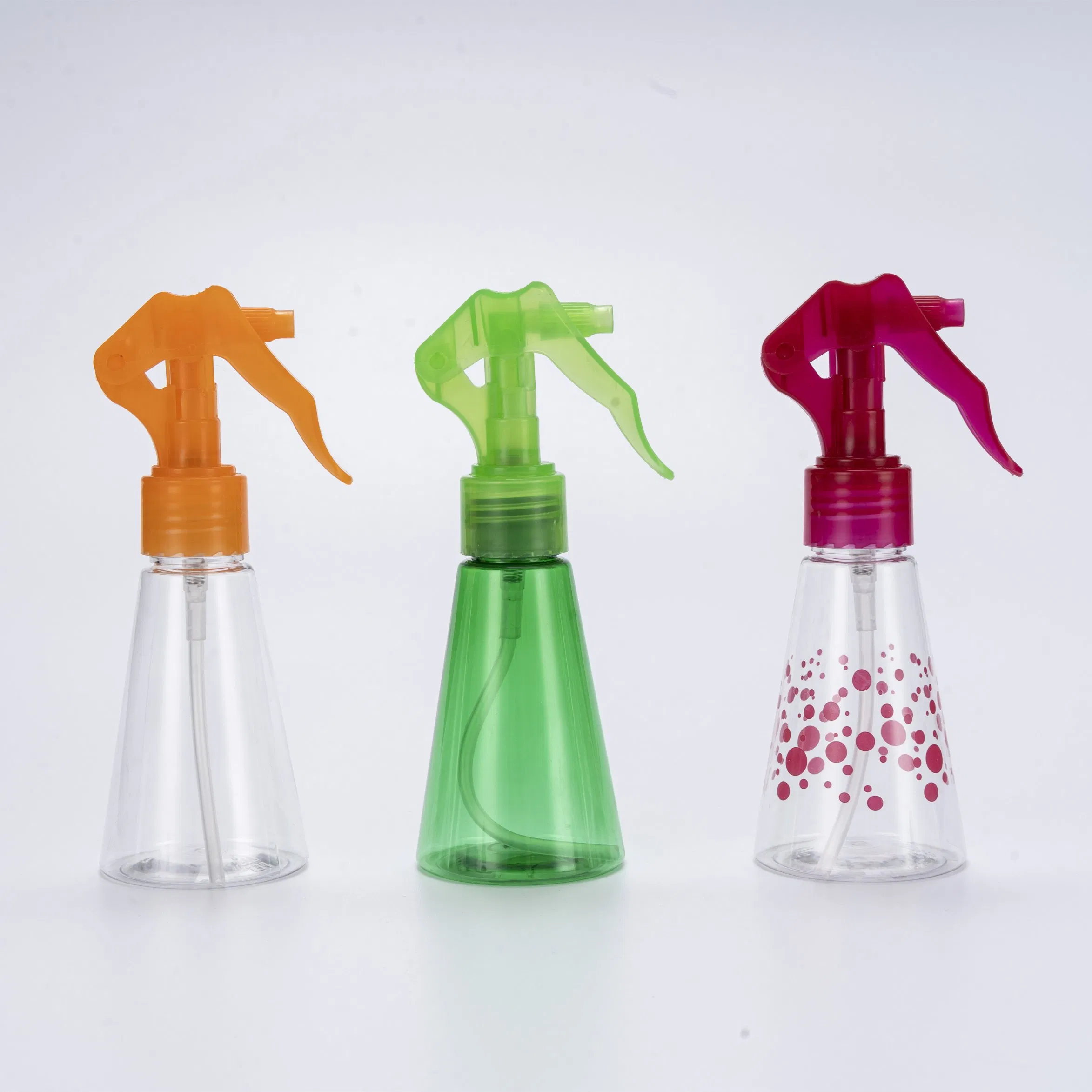3oz 90ml Pet Plastic Spray Bottle Cone Shape Colorful Printing Bottle