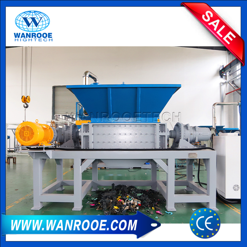 100-3000kg/H Waste Plastic Fiber Paper Caps PC Pet Bottle Carton Recycling Crushing Shredder Machine