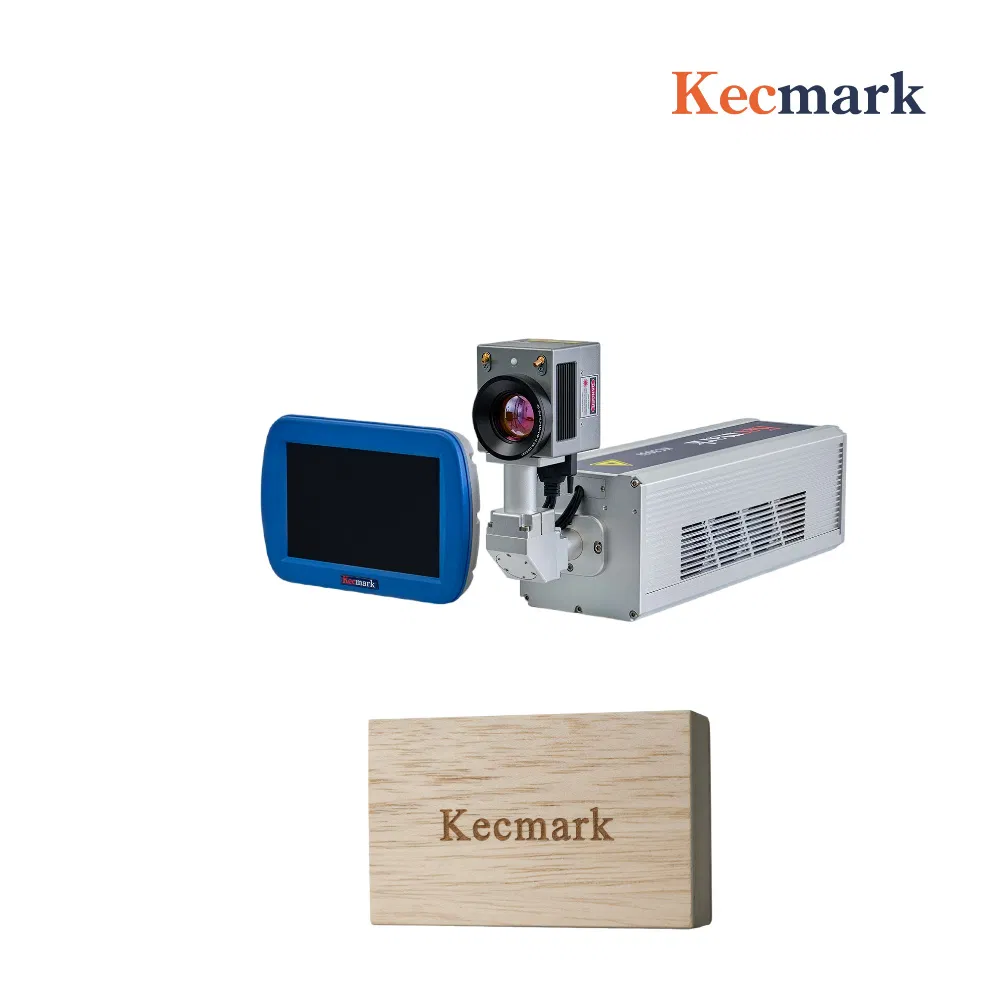 Kecmark Flying Type Laser Marking Machine CO2 Laser Marking Machine for HDPE LDPE PVC