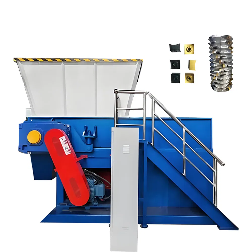 High Torque Single Shaft Plastic Shredder for HDPE LDPE Rigid Lumps