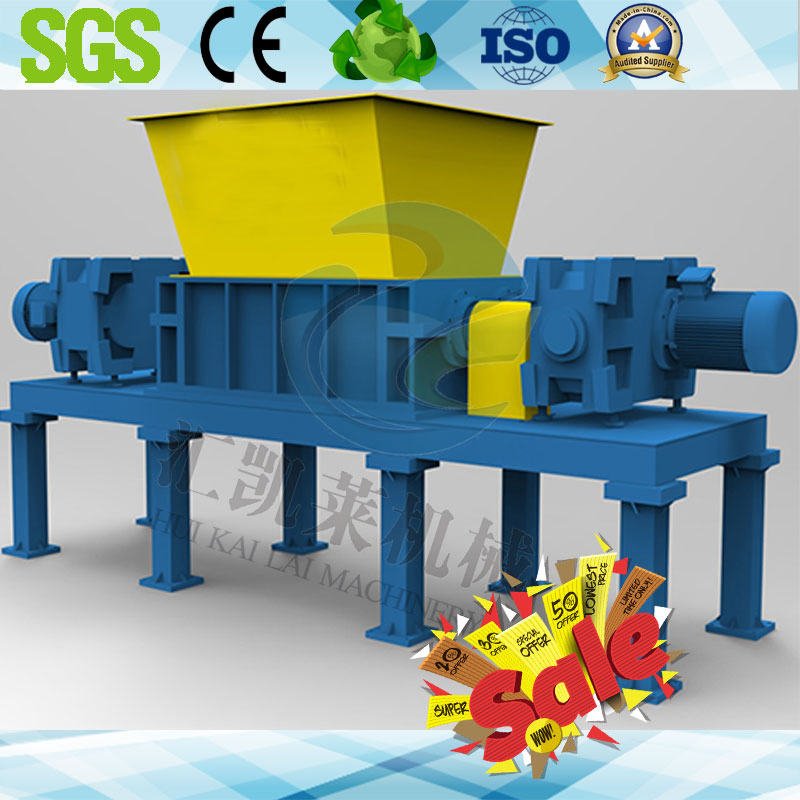 Metal Shredder Double Shaft Shredder for HDPE/LDPE Pipe Bottle Drum Lump Waste