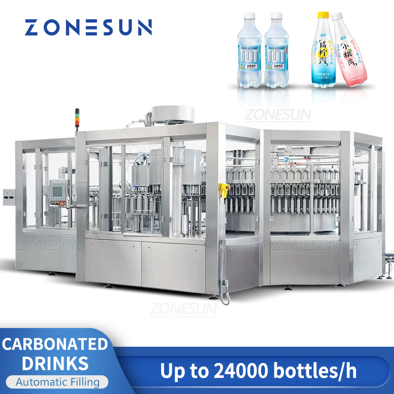 Zonesun Zs-Afmc Automatic Pet Bottle Filling Machine for Carbonated Drinks All in One Washing Filling Sealing System for Soda Water
