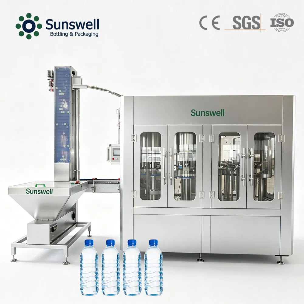Automatic Small Plastic Bottle Natural Mineral Water Filling Equipment with Capping System Motor & Engine Driven