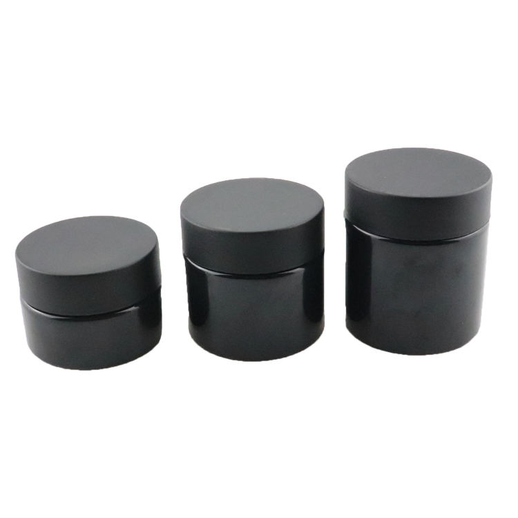 Hot Sale Smell Proof 12oz 360ml Empty PET Plastic Bottle CR Cap Black Cosmetic Jar Cream Packaging Containers
