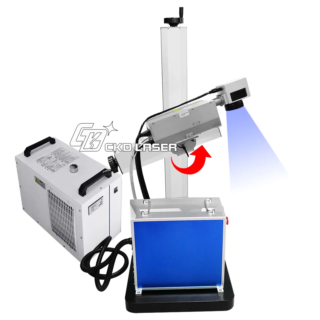Flying UV Laser Marking Engraving Coding Machines for Prescription Drugs Plastic Bottle Bottom Batch Number Anti-Counterfeiting Code Serial Number