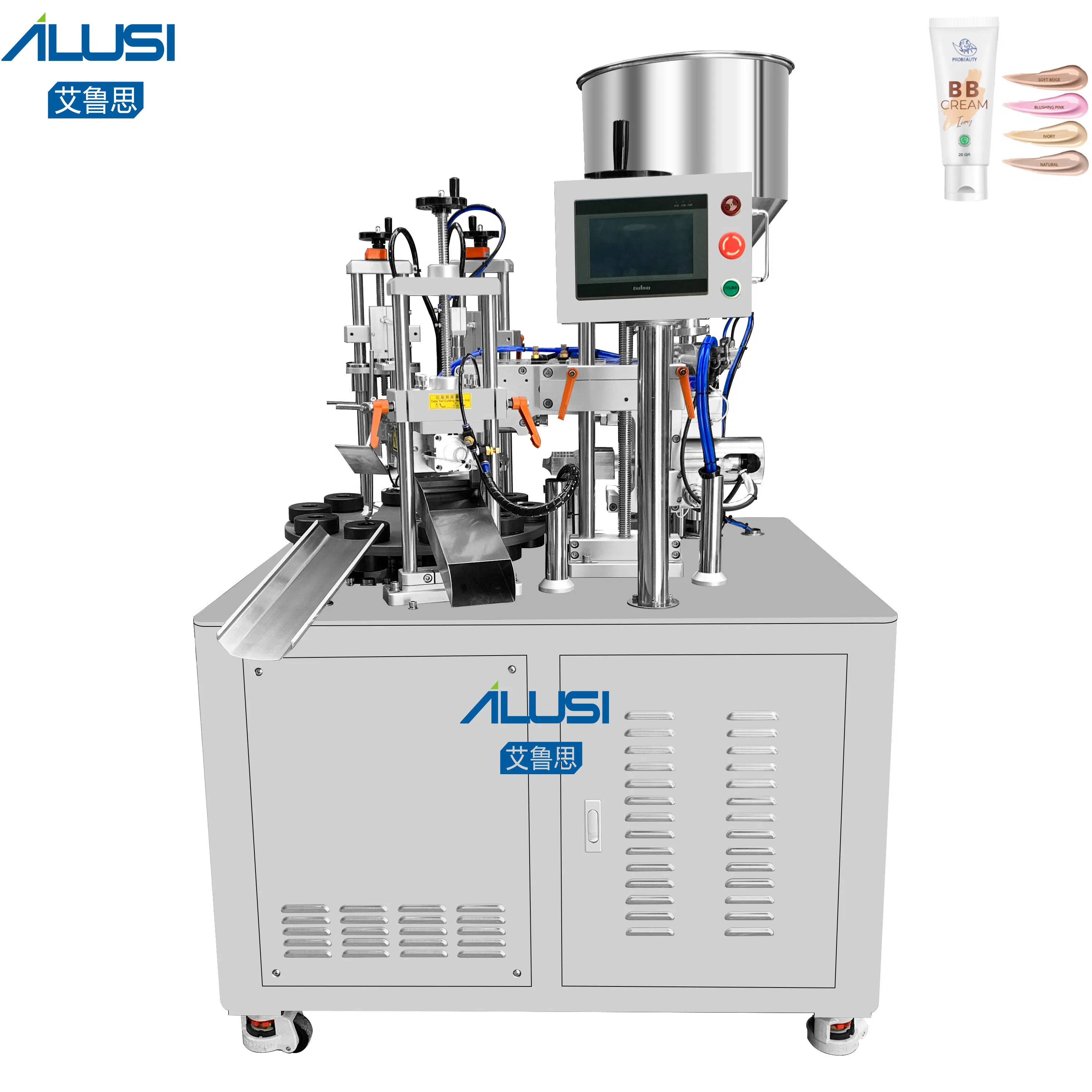 10 Station Semi-Auto Ultrasonic Tube Filler Sealer Plastic Tube Cream Gel Toothpaste Filling Ultrasonic Sealing Machine