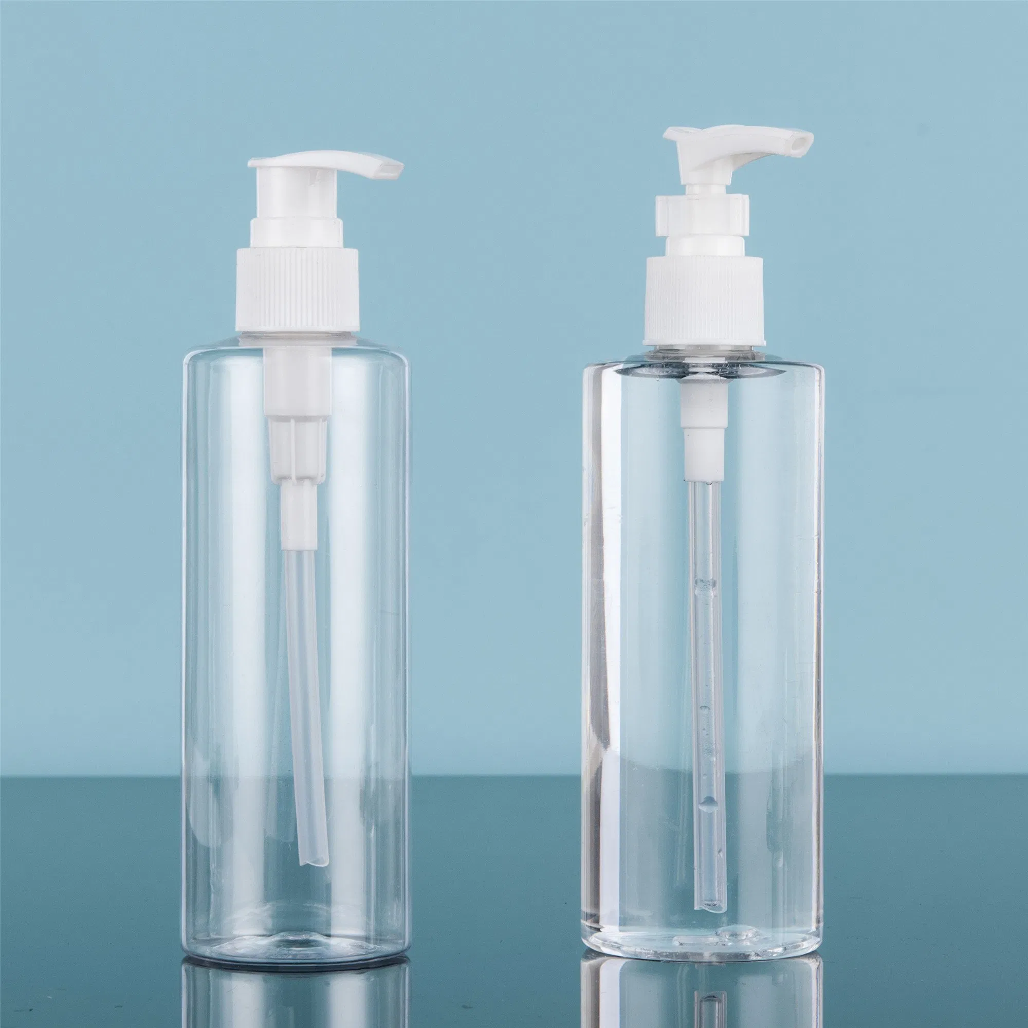 250ml Pet Plastic Flat Shoulder Pump Bottle