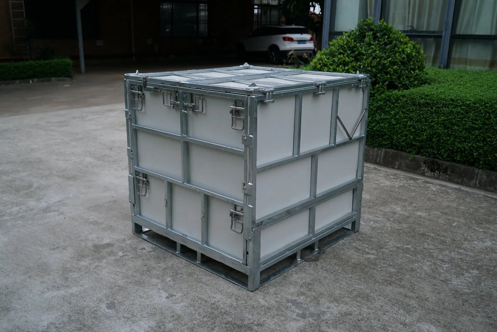 Heavy Duty Solid Foldable Plastic Container Storage Stillage for Specialized Case with Lid