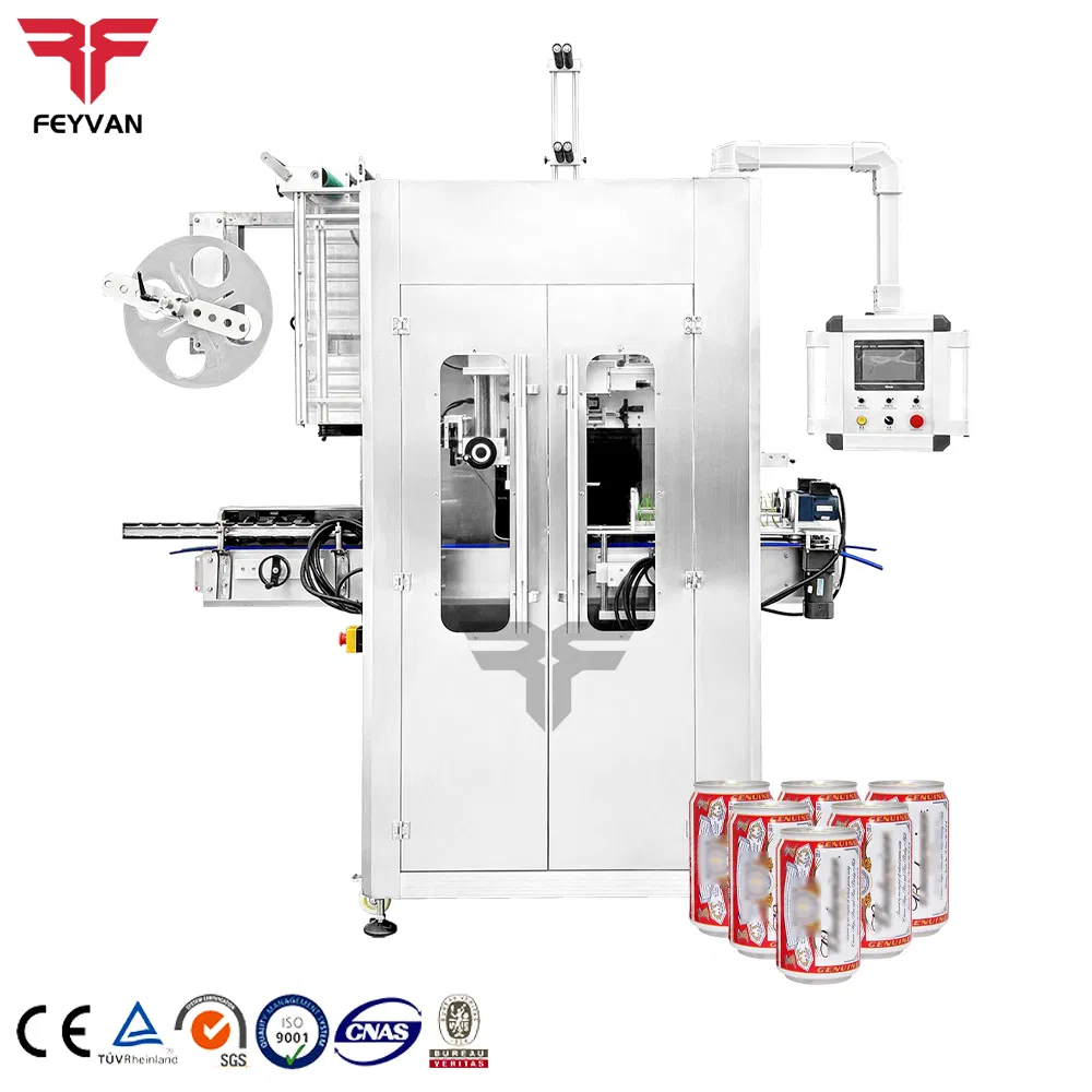 Factory Direct Sale Automatic Beverage Pet Bottle Sleeve Shrinking Labeling Machine