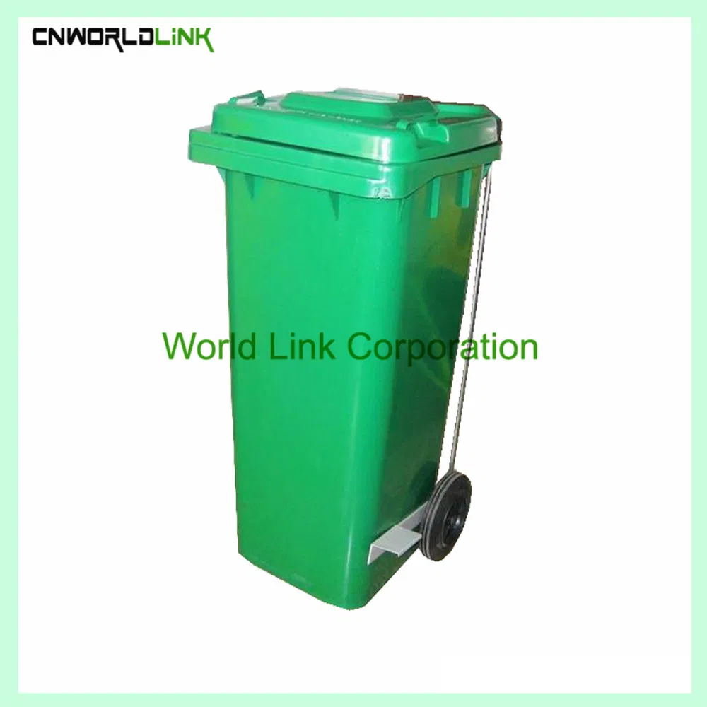 Durable HDPE Wheeled Outdoor Trash Bin for Cleaning