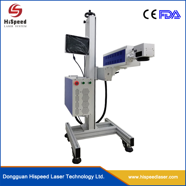 30W CO2 Flying Laser Marking Machine for Mineral Water Pet Bottles Marking MFG Date