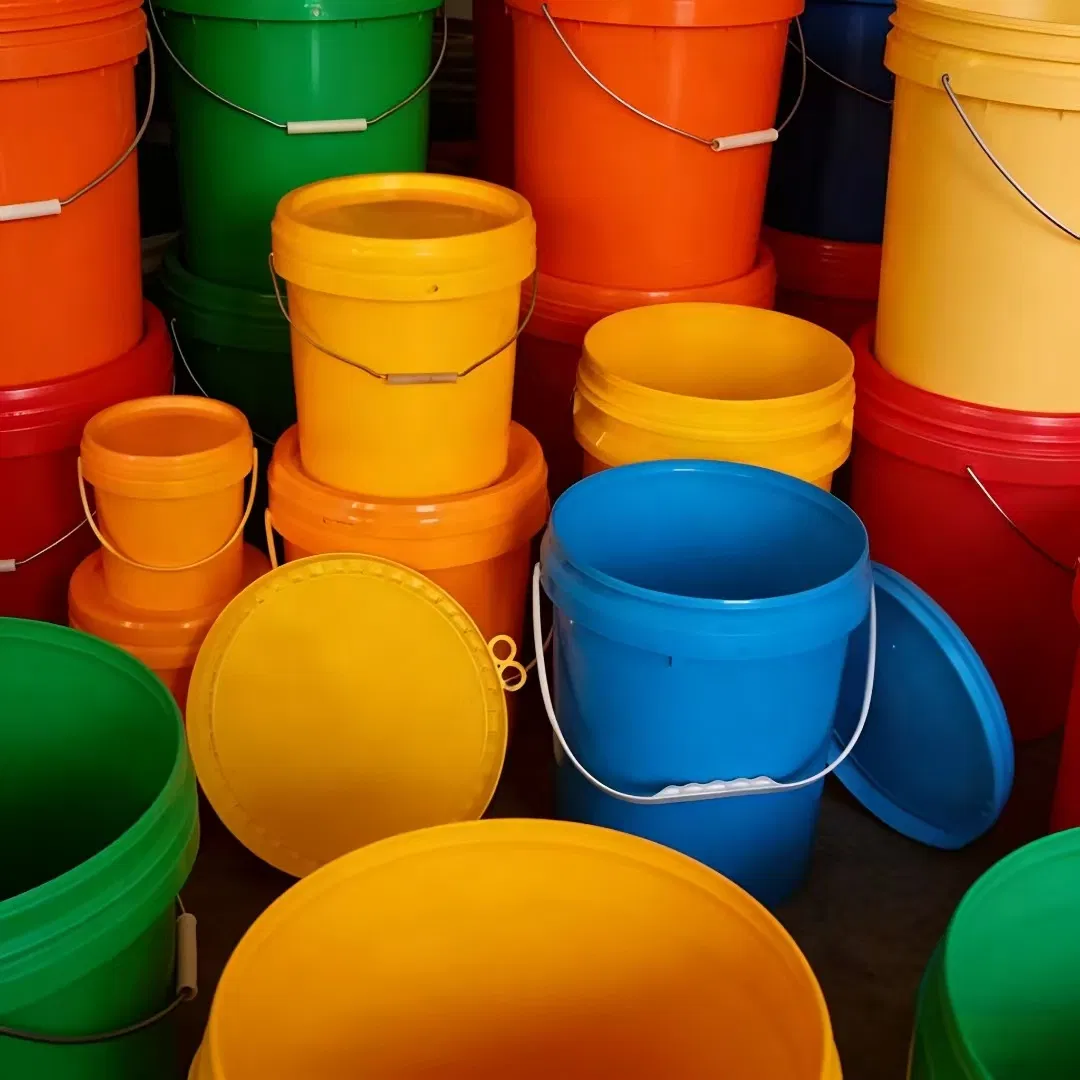 Recyclable Paint Bucket with Lid 1L Round Plastic Container