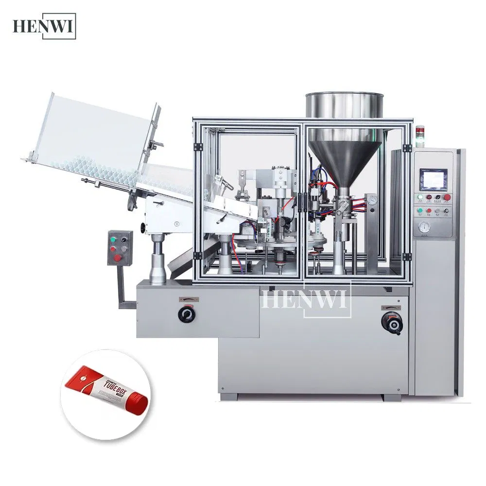 Henwi Automatic Plastic Tube Filling and Sealing Machine for Cosmetic/Hand Cream/Sanitizer Gel Toothpaste/Ointment Laminated Tube Packing Machine