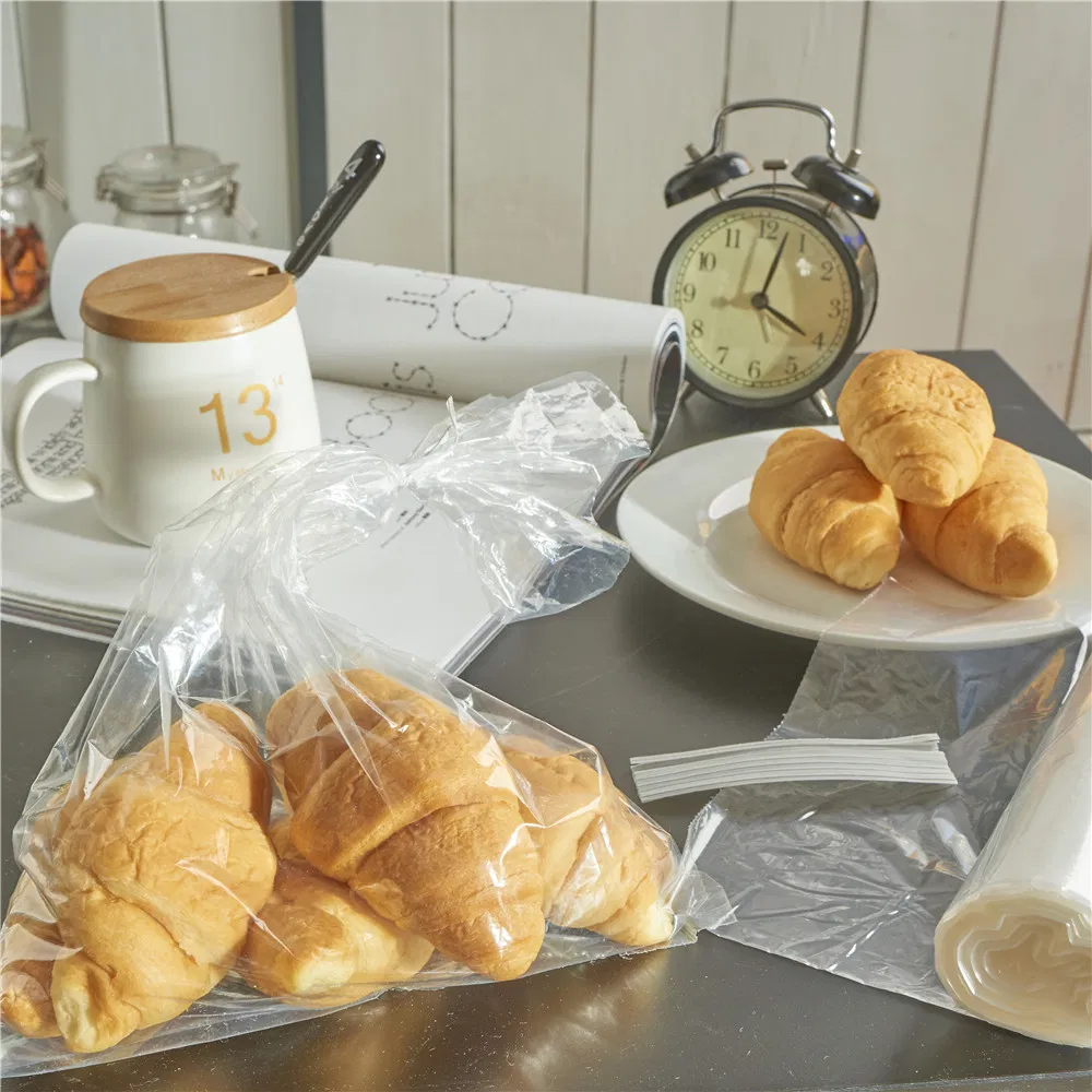 Biodegradable Food Hand Clear Side Sealing LDPE Plastic Packaging Bag Clear Flat Bag