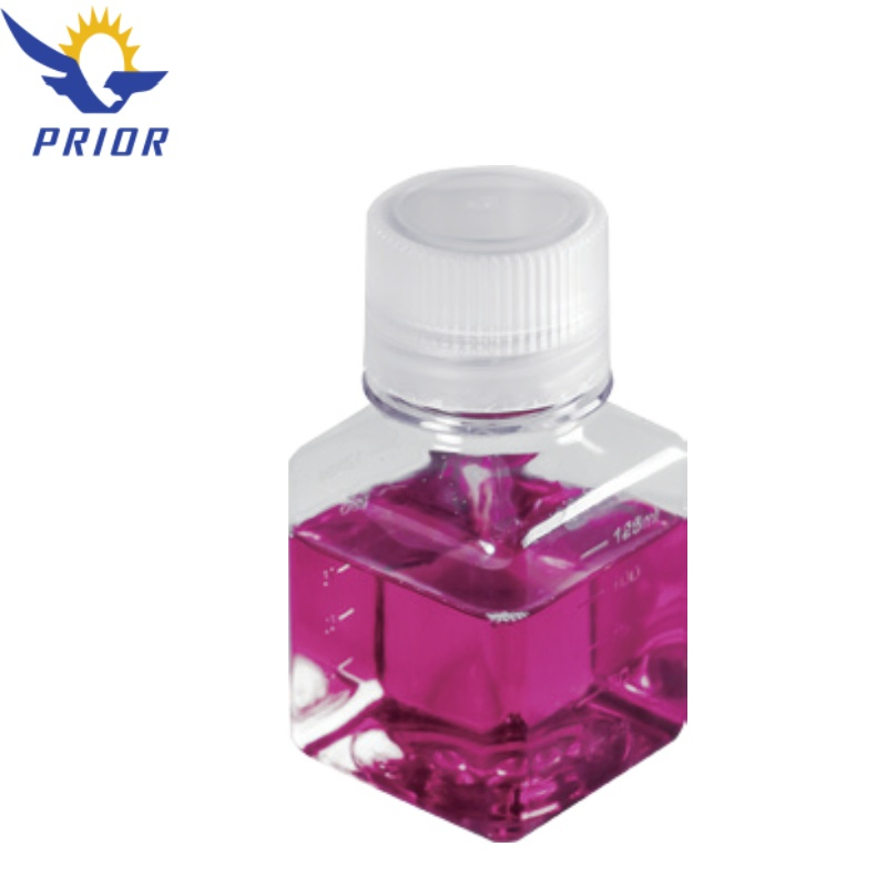 Plastic Pet PETG Bottle 1000ml Cell Culture Square Media Serum Bottles