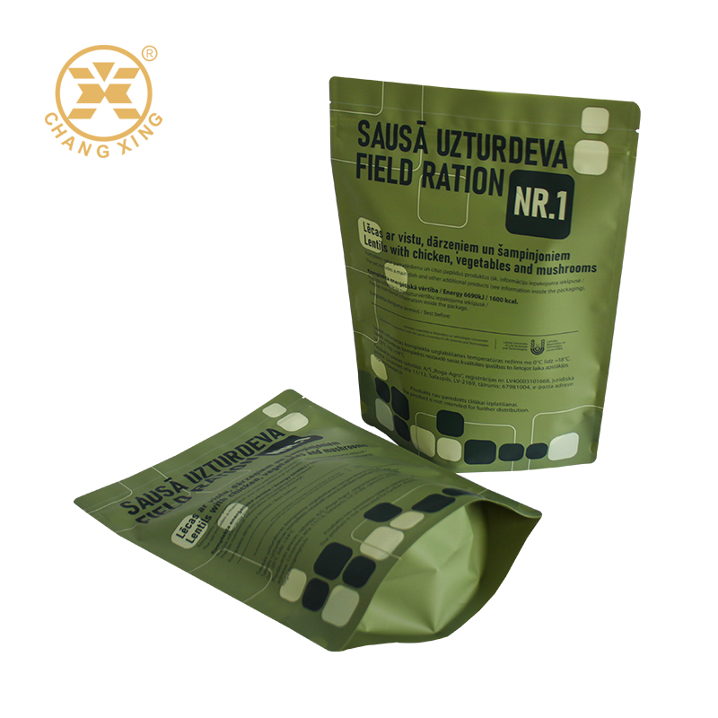 Custom Printed Plastic Packaging Stand up Eco Friendly Recyclable Freeze-Dried Food Easy Tear Doypack