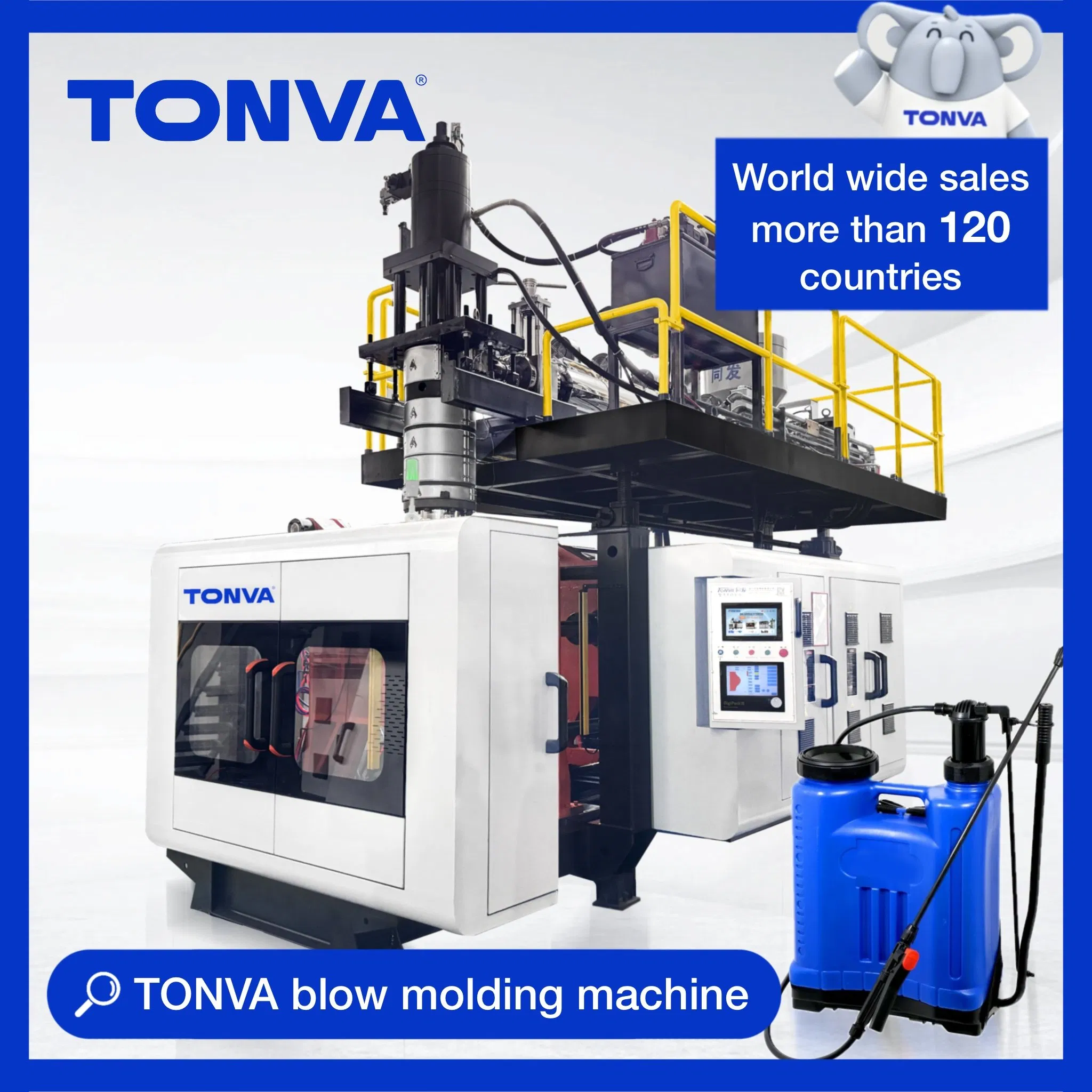 4 Gallon Agricultural Backpack Sprayer Plastic Container Servo Accumulator Blow Molding Machine