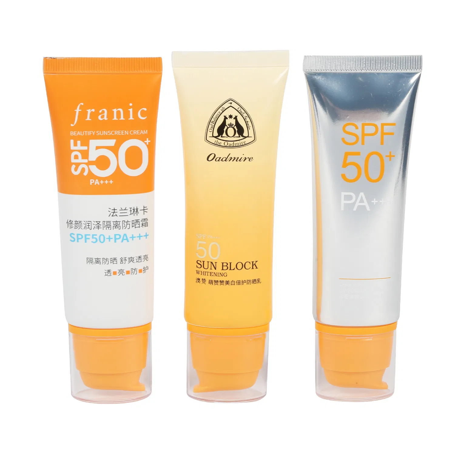 D30mm Empty Super Flat Pump Head Sunscreen Customized Cosmetic Packaging Plastic Tube