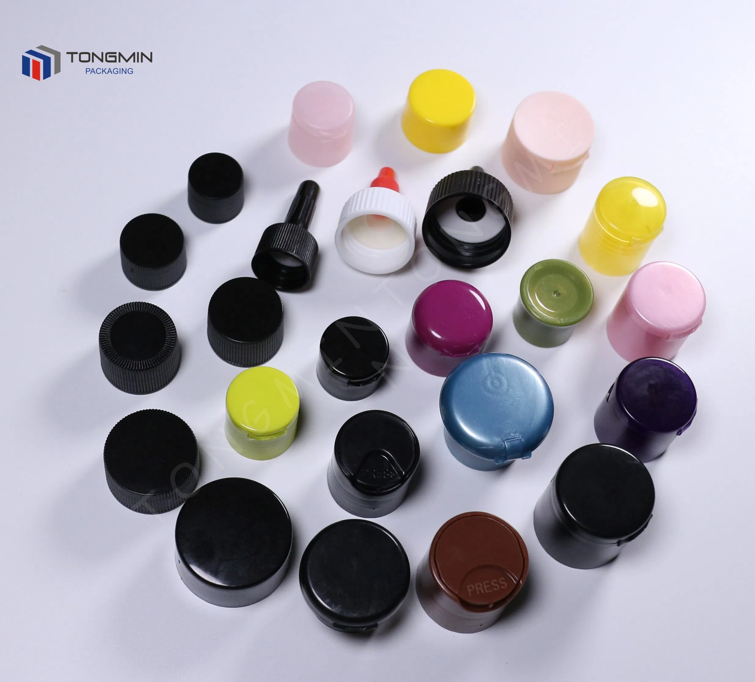 Various Plastic Container Bottles Flip Push Pull Caps for Cosmetic, Food, Medical and Packaging Industry
