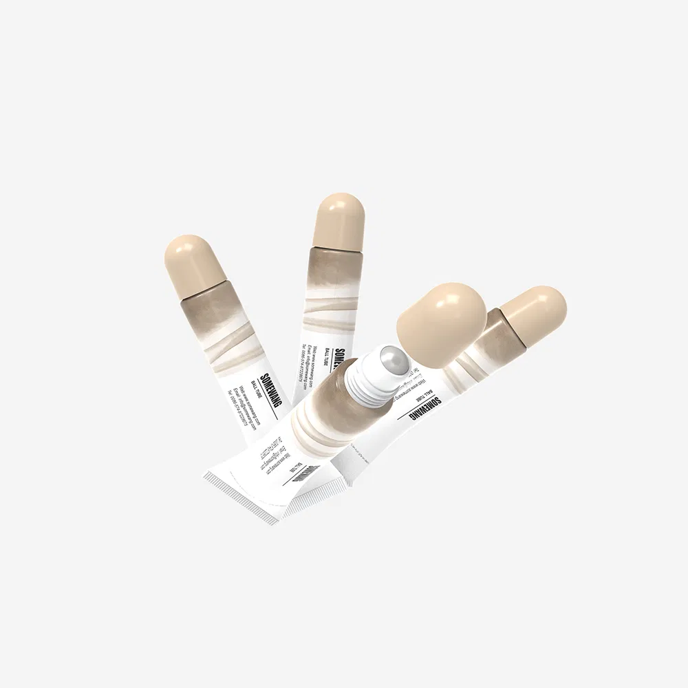 Custom Logo Printing Massage Cream Tube Roller Tube Functional Head Tube with Steel Ball