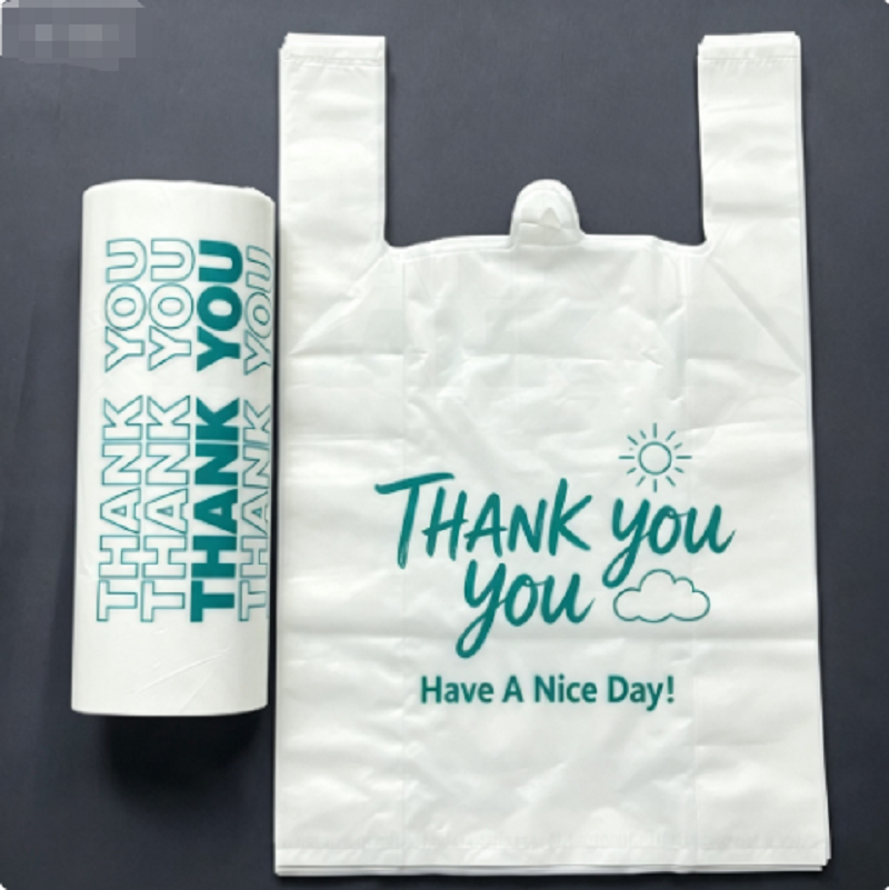 Custom Printed Brand Plastic Bag for Business HDPE T-Shirt Shopping Bag