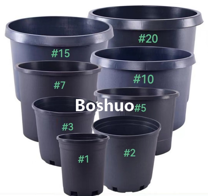 Nursery Pot 1 3 5 7 10 15 20 Gallon Plastic Pot Fabric Garden Pot Blueberry Cultivation Planter Flower Tree Planting Plant Drainage Pot 40L 35L China Factory