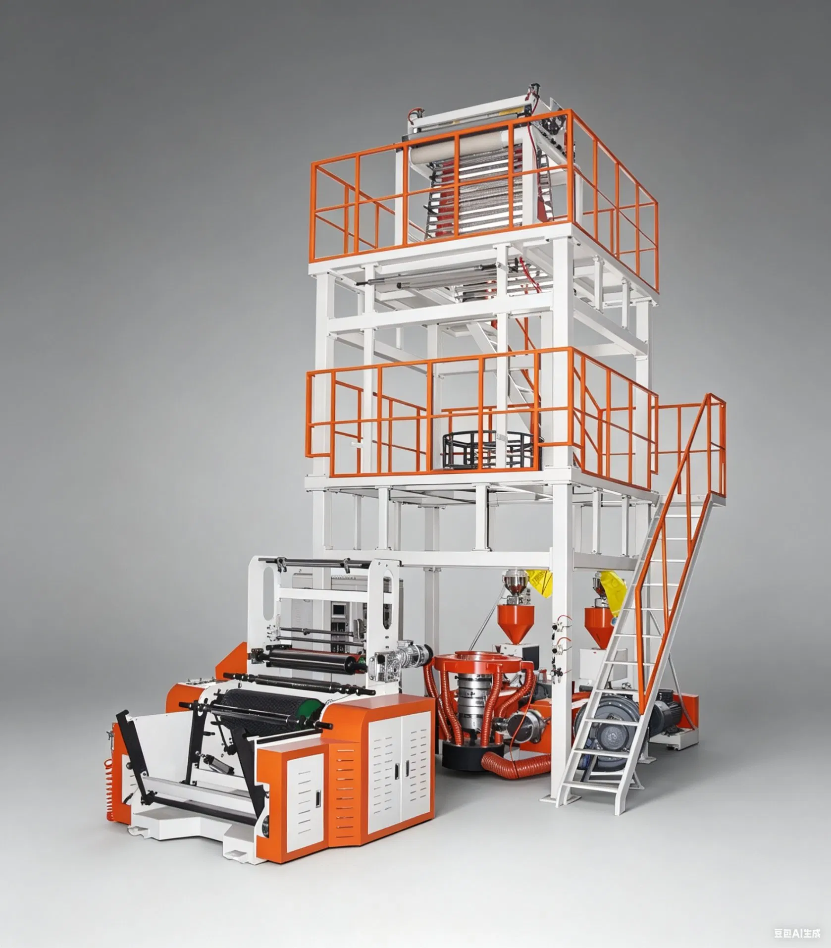 Monolayer Extrusion PE Plastic Film Blowing Machine HDPE Blown Film Extruder Machine Price Film Extruding Machine for Vest Bag Film Making Machine