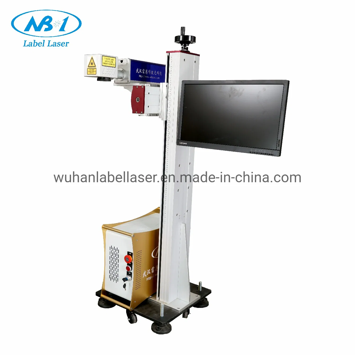 Online Fiber Laser Marking Machine 20W 30W 50W for PE PP PVC Pipe Cable Plastic Bottle