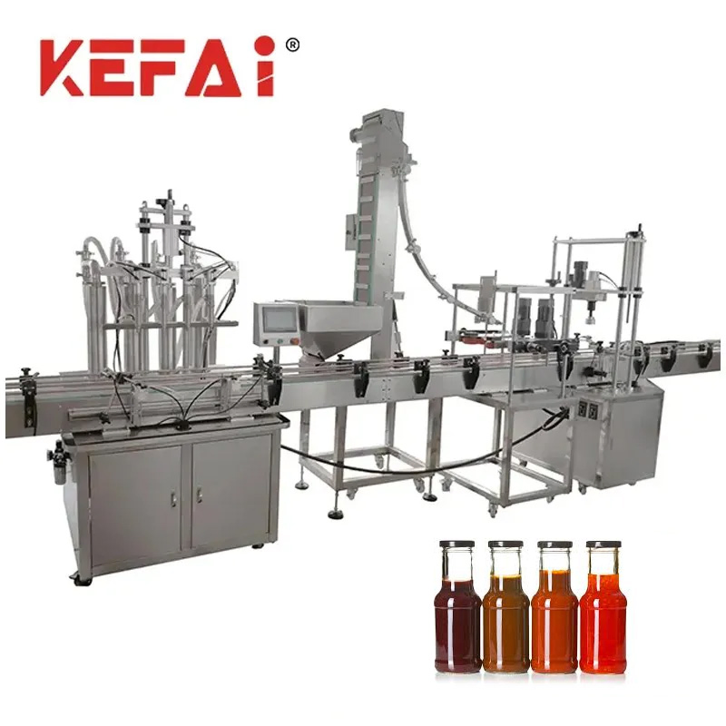 Kefai Automatic Plastic Bottle Jam Filling Capping Machine