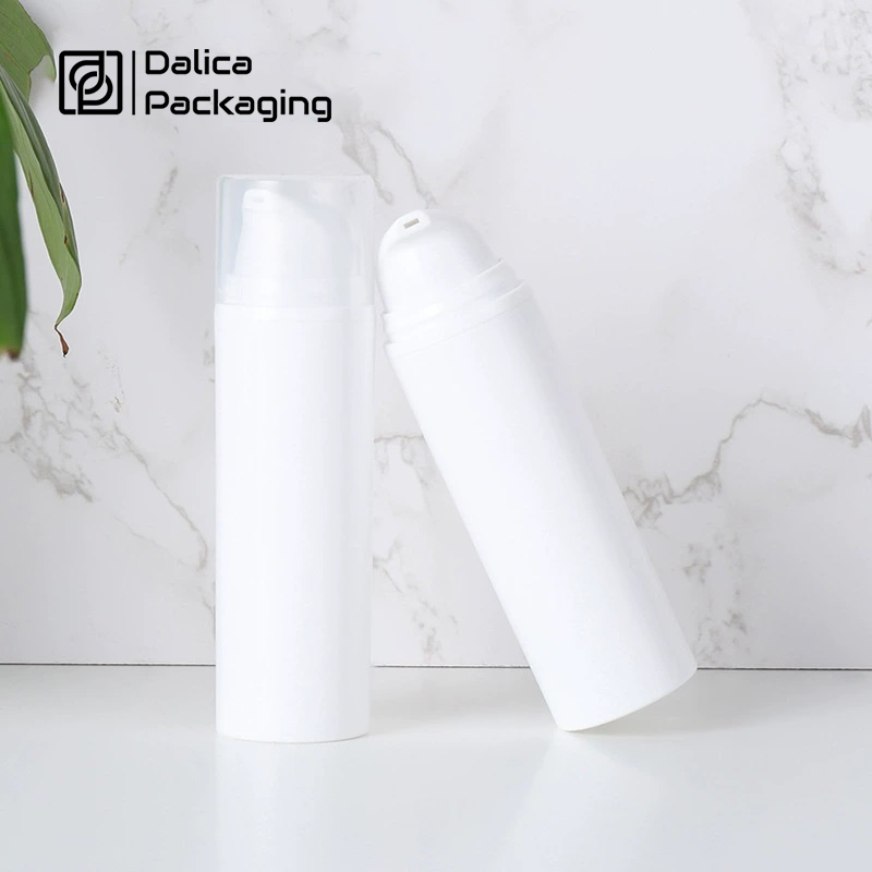 China Factory Good Price Round Customized Logo Colorful Empty PP Airless Pump Bottle for Lotion Serum Cream Cosmetic Makeup Packaging 15ml 30ml 50ml