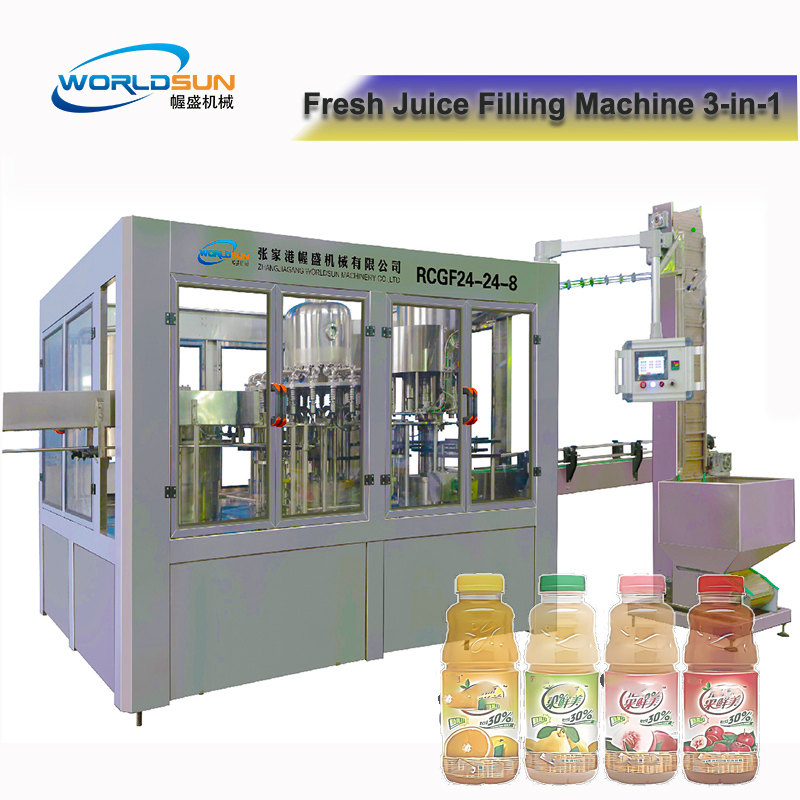 Full Automatic Soft Drink Carbonated Water CSD Carbon Drink Soft 3 in 1 Filling and Sealing Machine for Pet Bottle