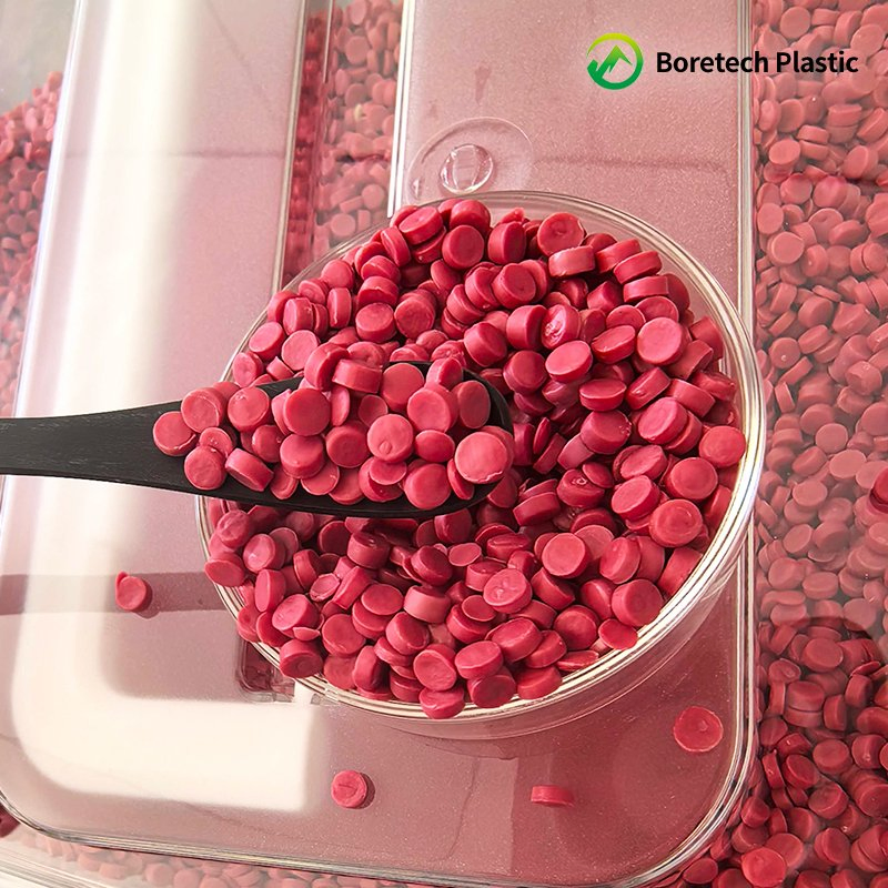 Sustainable Red Recycled HDPE Plastic Granules for Various Applications