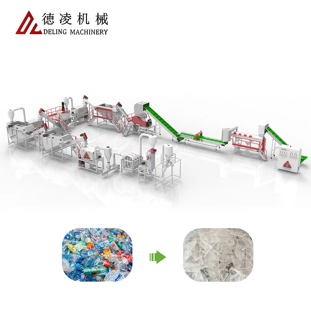 Heavy Duty Plastic Washing Line Machine for Discarded Pet Bottle Bucket Barrel Film Fiber Injection Molding Head Material Blow Lumps Recycling Crushing Sorting