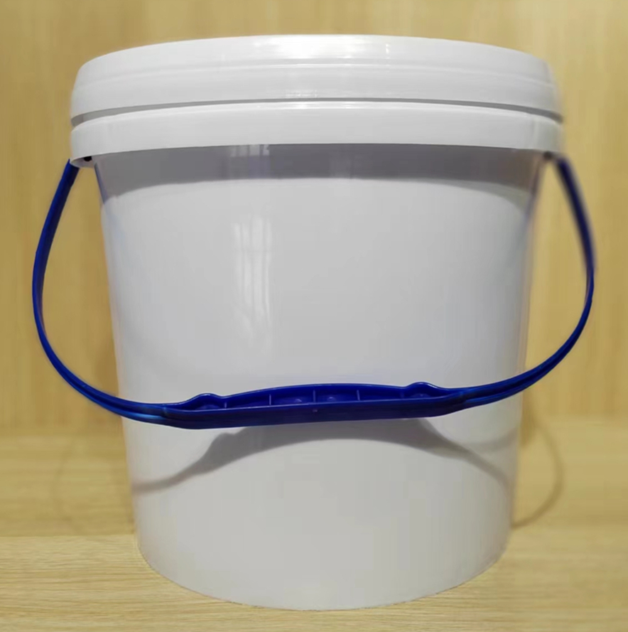 9L Clear Plastic Packaging Round Buckets with Lids