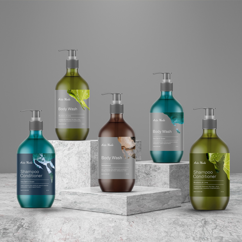 300ml 400ml 500ml Shampoo Bottle Wholesale Plastic Lotion Bottle with Black Lotion Pump Hand Sanitizer Bottle Shampoo