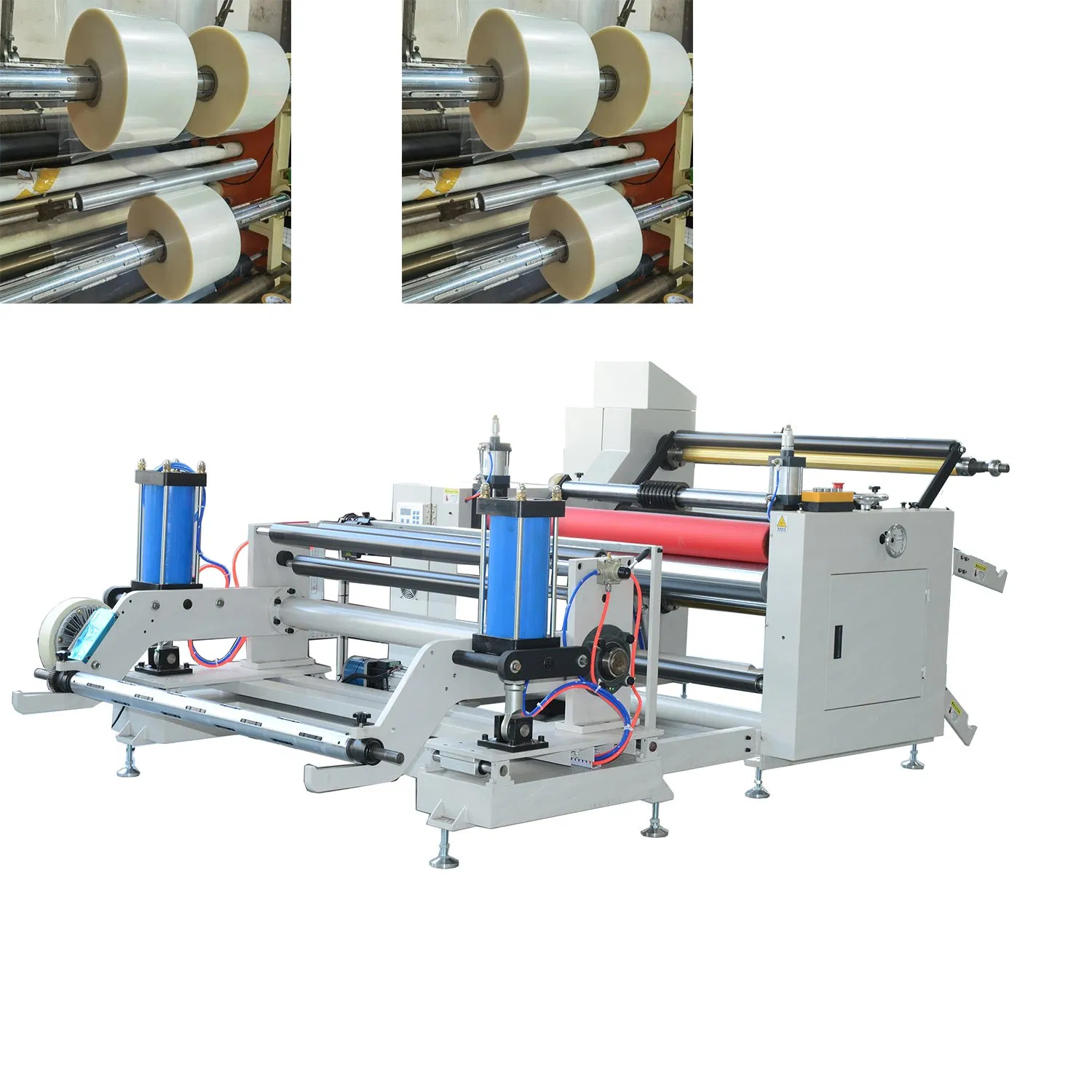 PVC Pet Plastic Film Label Paper Foam Fabric Roll Slitting Rewinding Machine