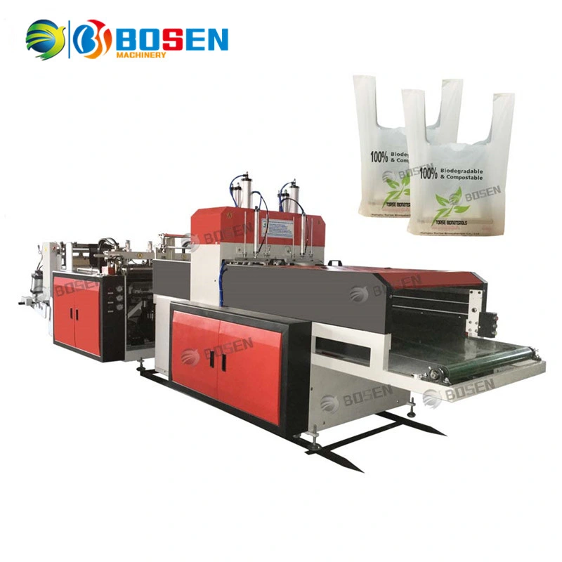 Fully Automatic High Speed 2 Lines Printed HDPE Plastic Bag Making Machine
